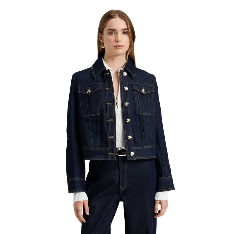 Veronika Maine Dark Indigo Denim Jacket image number 0